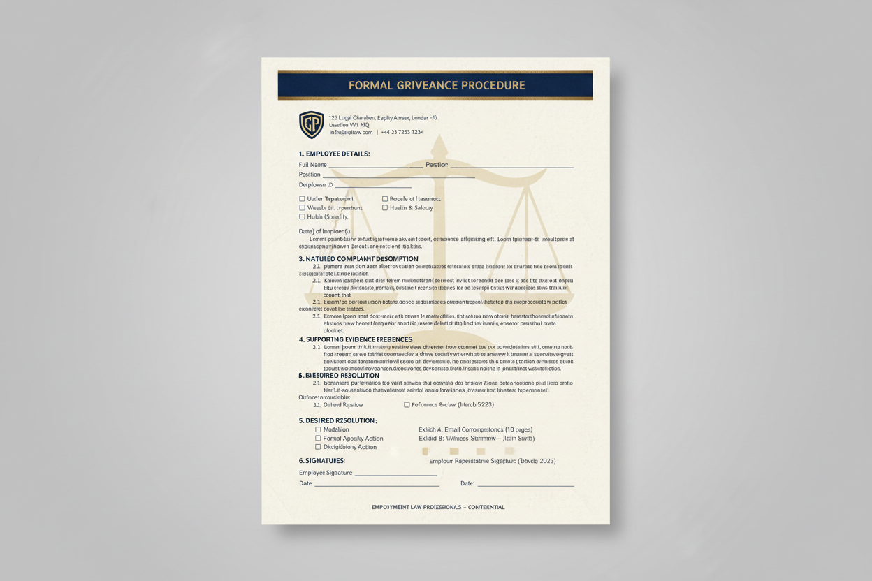 Grievance Draft (Complex) for Employment law