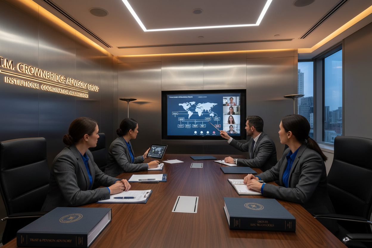  Institutional Coordination Arrangement (ICA)

Monthly allowance
Up to 60 documents or 350 pages

Designed for

complex or long-running disputes

group or committee matters

pension, trust, or diaspora cases

multi-stakeholder or cross-border work

Includes document control, strategic memoranda, and sustained oversight...... use an image of the company name and the company doing the job...