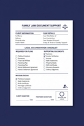 Single Form or Document Support for family law 